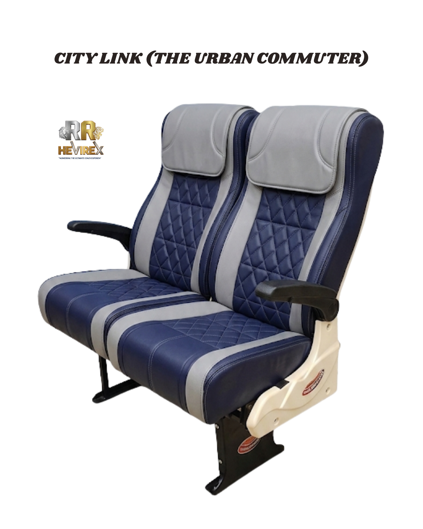 RR Hevirex City Link MODEL RRH-C07 — high-density urban commuter bus seat for city transport fleets, maximum passenger capacity design, city-line seat manufacturer Karur Tamil Nadu